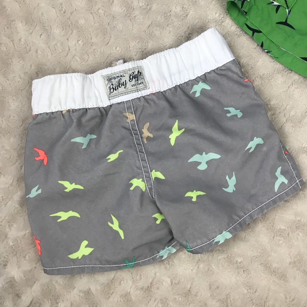 Baby Gap Swim Trunk Shorts Bundle Swordfish Bird - Picture 3 of 7